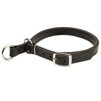 Schutzhund Dog Obedience Training Choke  Leather Collar