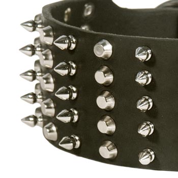  Leather Wide Dog Collar for Schutzhund Dog