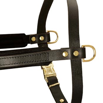 Training Pulling Schutzhund Dog Harness with Sewn-In Side D-Rings