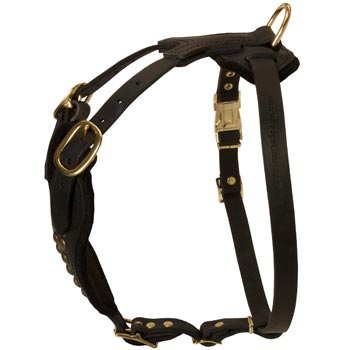 Easy Adjustable Leather Schutzhund Dog Harness