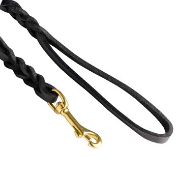 Braided Dog Leash with Snap Hook Easy Connected with Canine Collar for Schutzhund Dog