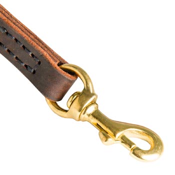 Schutzhund Dog Leather Leash with Brass Hardware