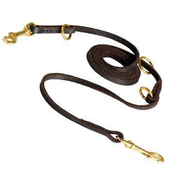 Multipurpose Schutzhund Dog Leather Leash for Effective Training