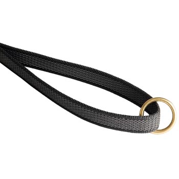 Schutzhund Dog Nylon Leash with Brass O-ring on Handle