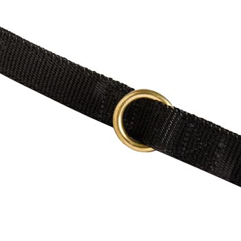 Nylon Schutzhund Dog Leash Solid Brass Ring