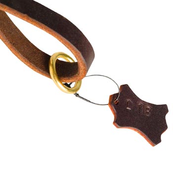 Leather Schutzhund Dog Leash with Brass-Made O-Ring