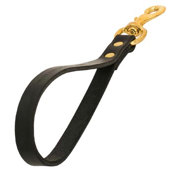 Schutzhund Dog Leash Leather Short with Snap Hoook Made of Brass