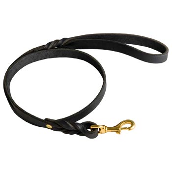 Best Training Schutzhund Dog Leash with Braided Details on Opposite Sides