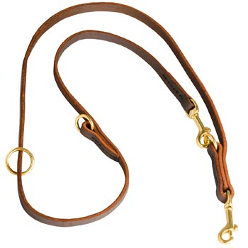 Multipurpose Leather Schutzhund Dog Leash