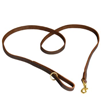 Durable Leather Schutzhund Dog Leash