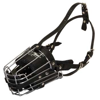 Metal Basket Schutzhund Dog Muzzle for Dog Walking Training