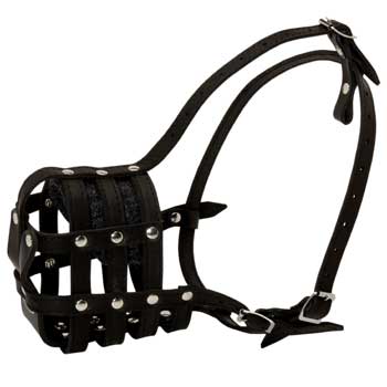 Schutzhund Dog Muzzle Leather Cage for Daily Walking