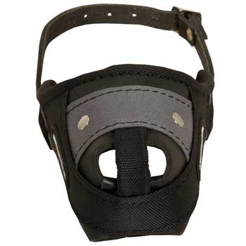 Nylon and Leather Schutzhund Dog Muzzle with Steel Bar for Protection Training